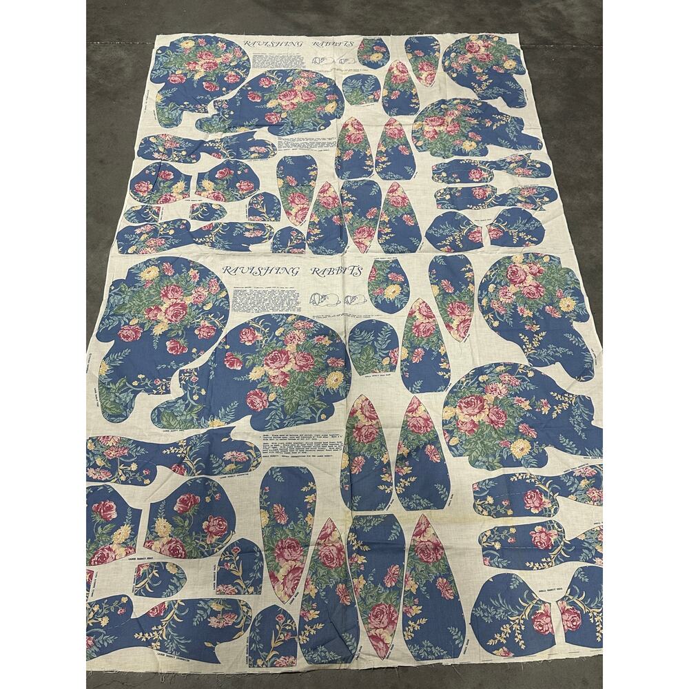 Ravishing Rabbits, Fabric Panel, Sewing Supply, Craft Project, ~ 250811-WH 490